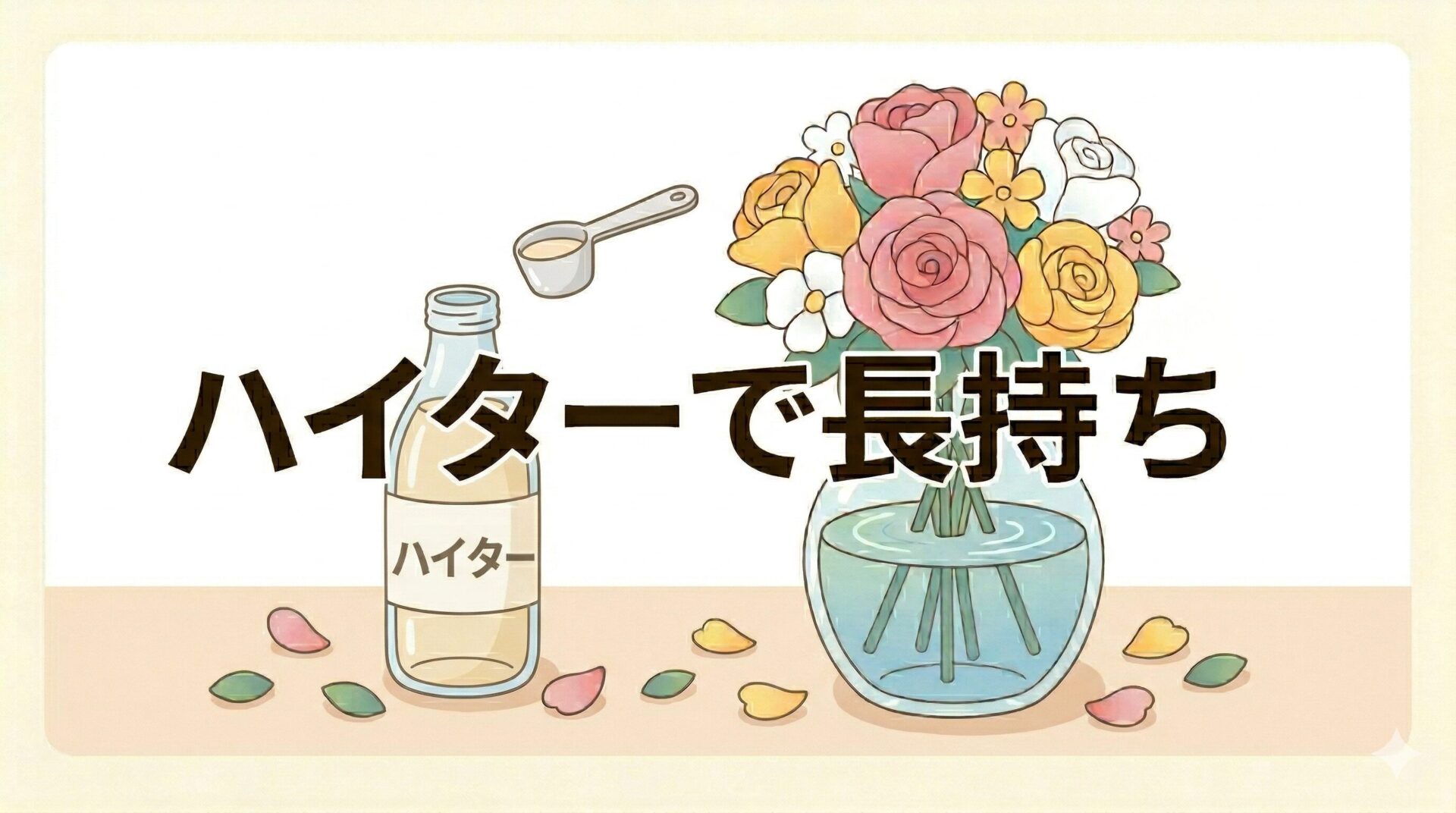 ハイターで切り花を長持ちさせる正しい量と注意点