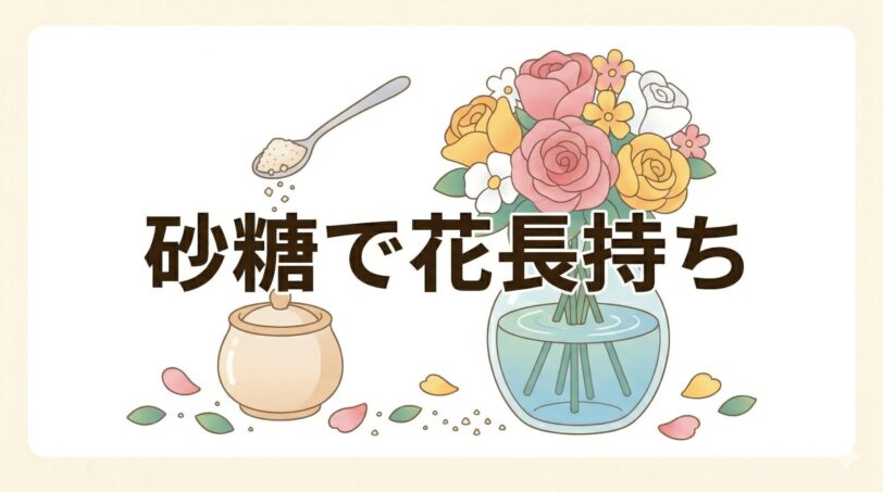 砂糖水で切り花を長持ちさせる方法