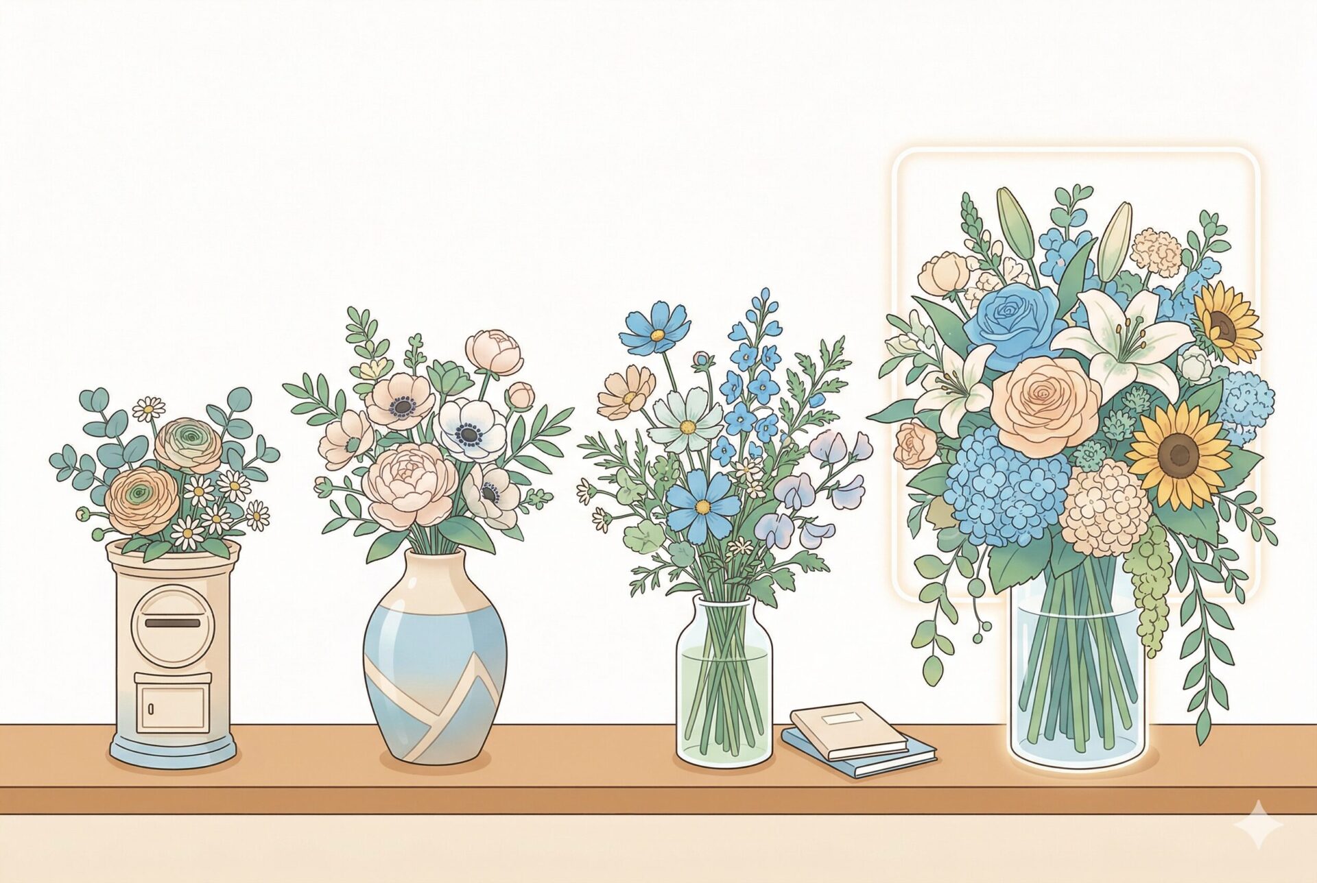 HanaPrimeと他の花サブスクの比較イメージ