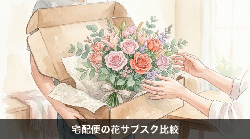 宅配便で届く花サブスク比較